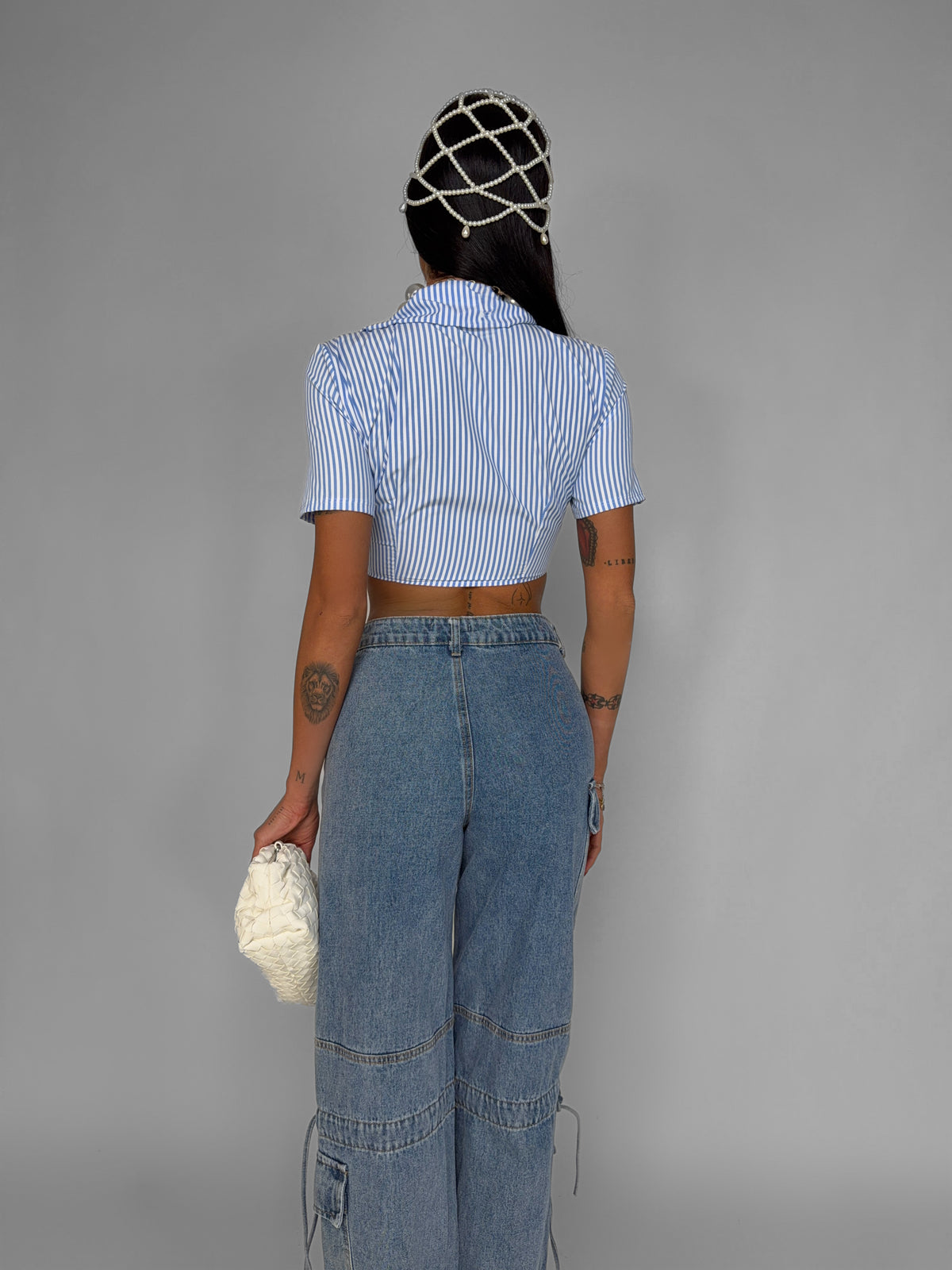 Camicia Cropped Blue