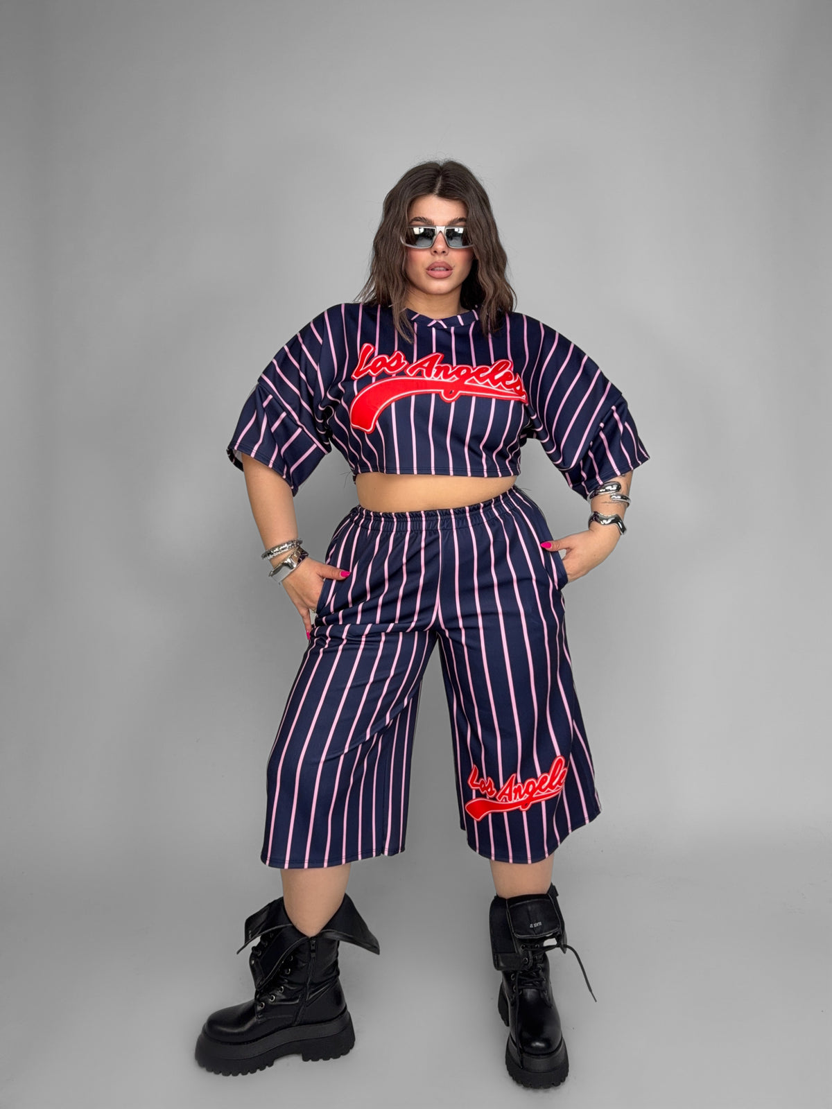 CURVY FIT - Completo Los Angeles-Blu