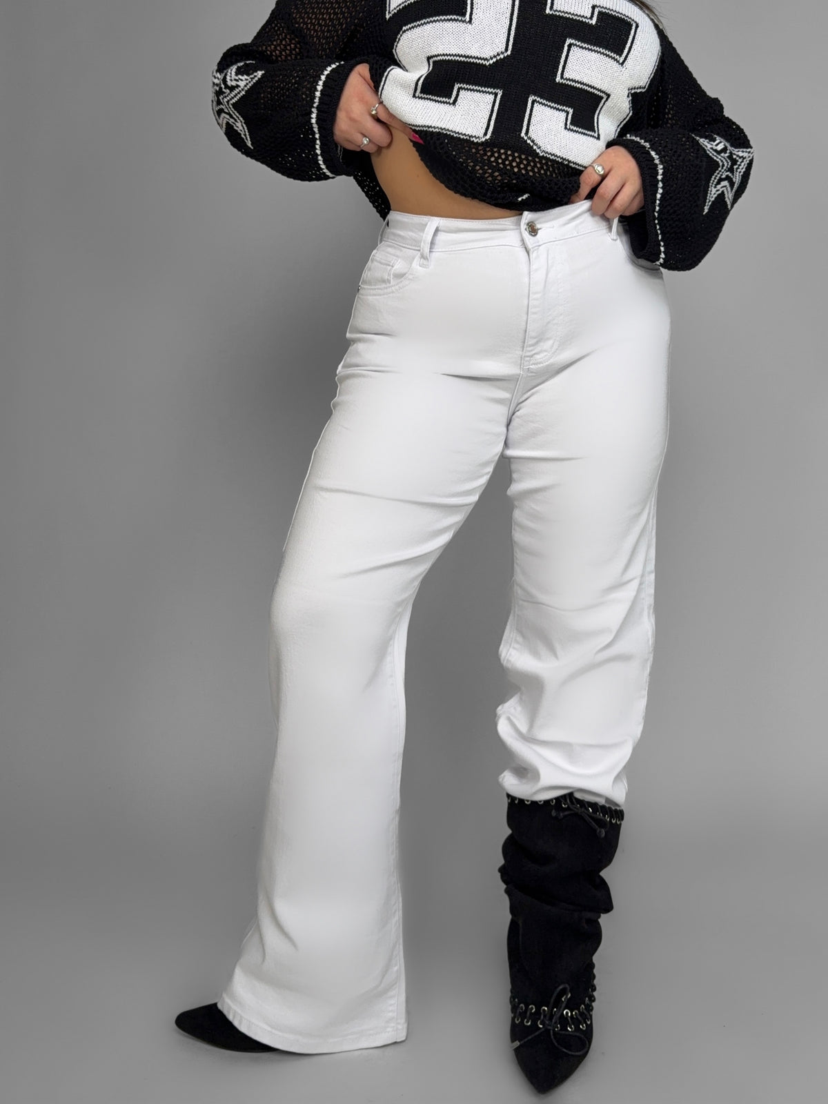CURVY FIT - Jeans Pure White