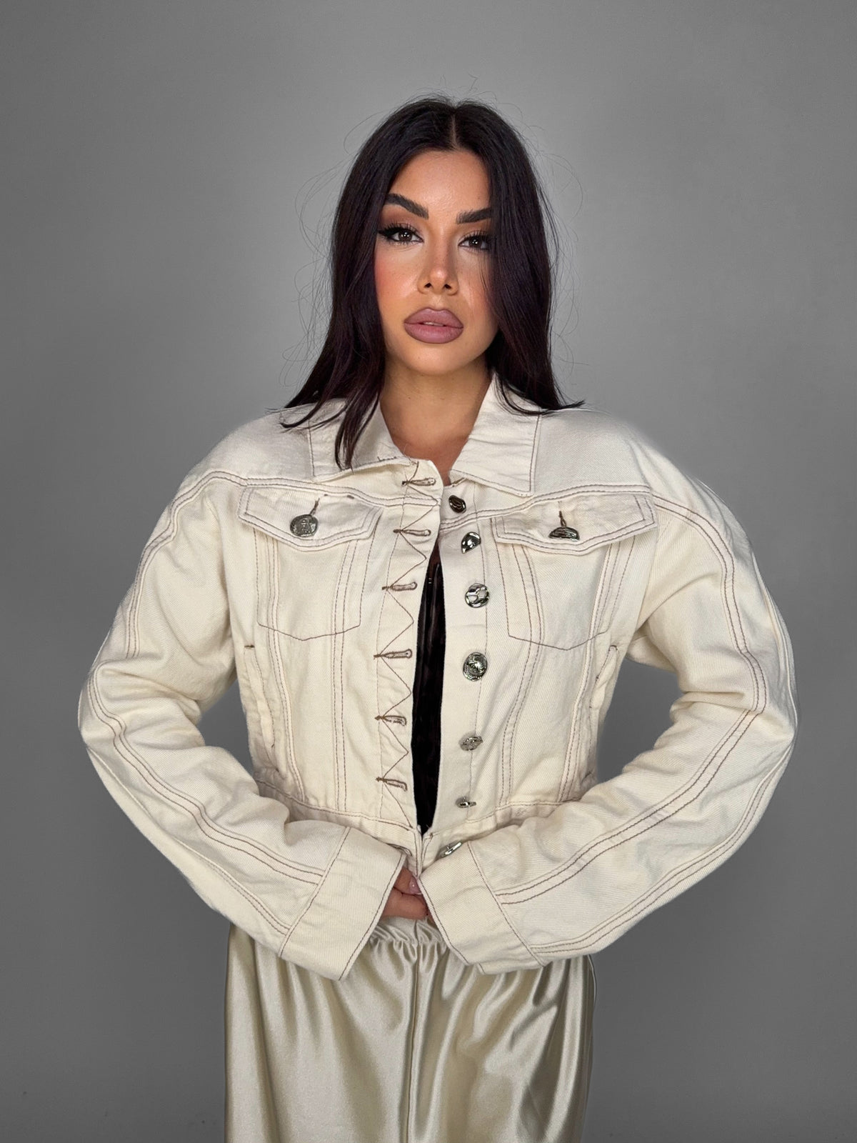 Giacca Cropped Sand