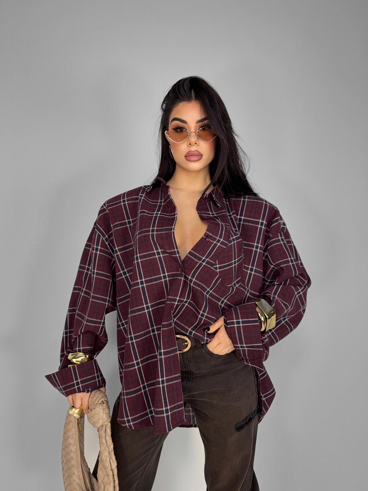 Camicia Rustic Tartan-Cherry Red