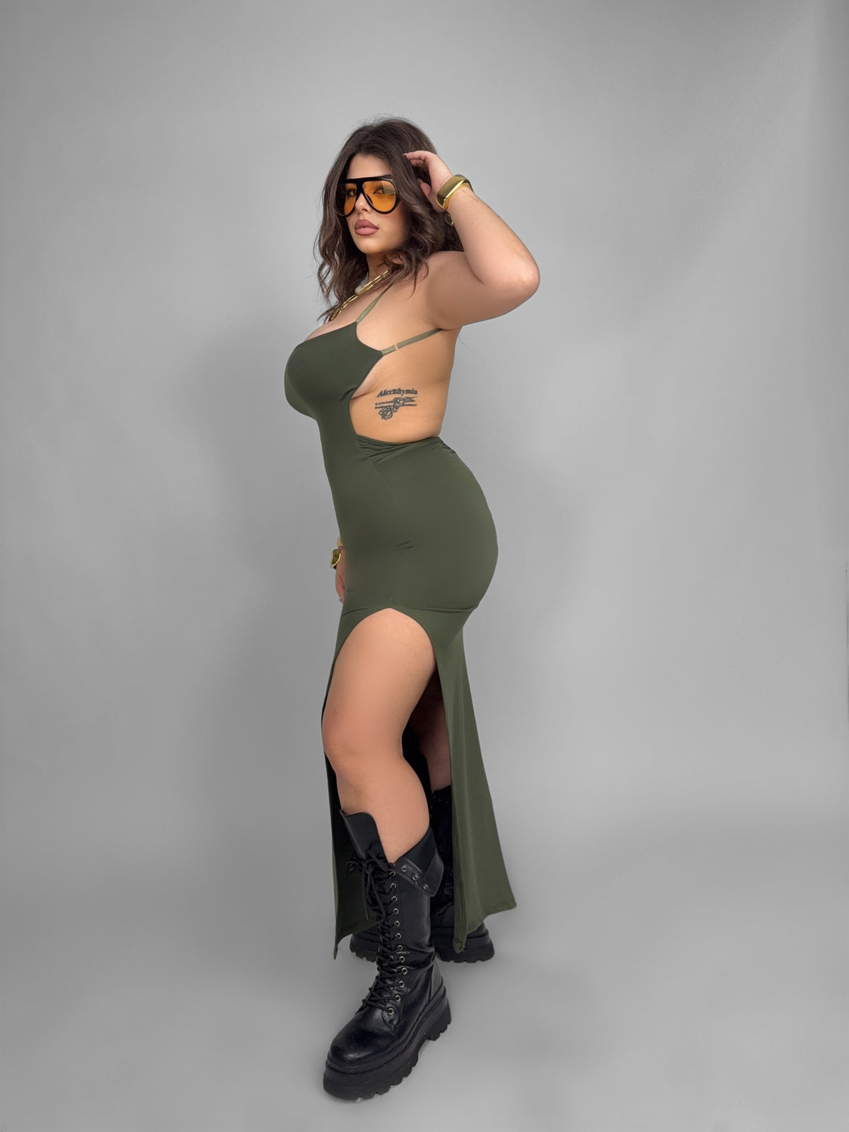 CURVY FIT - Abito Naked Back