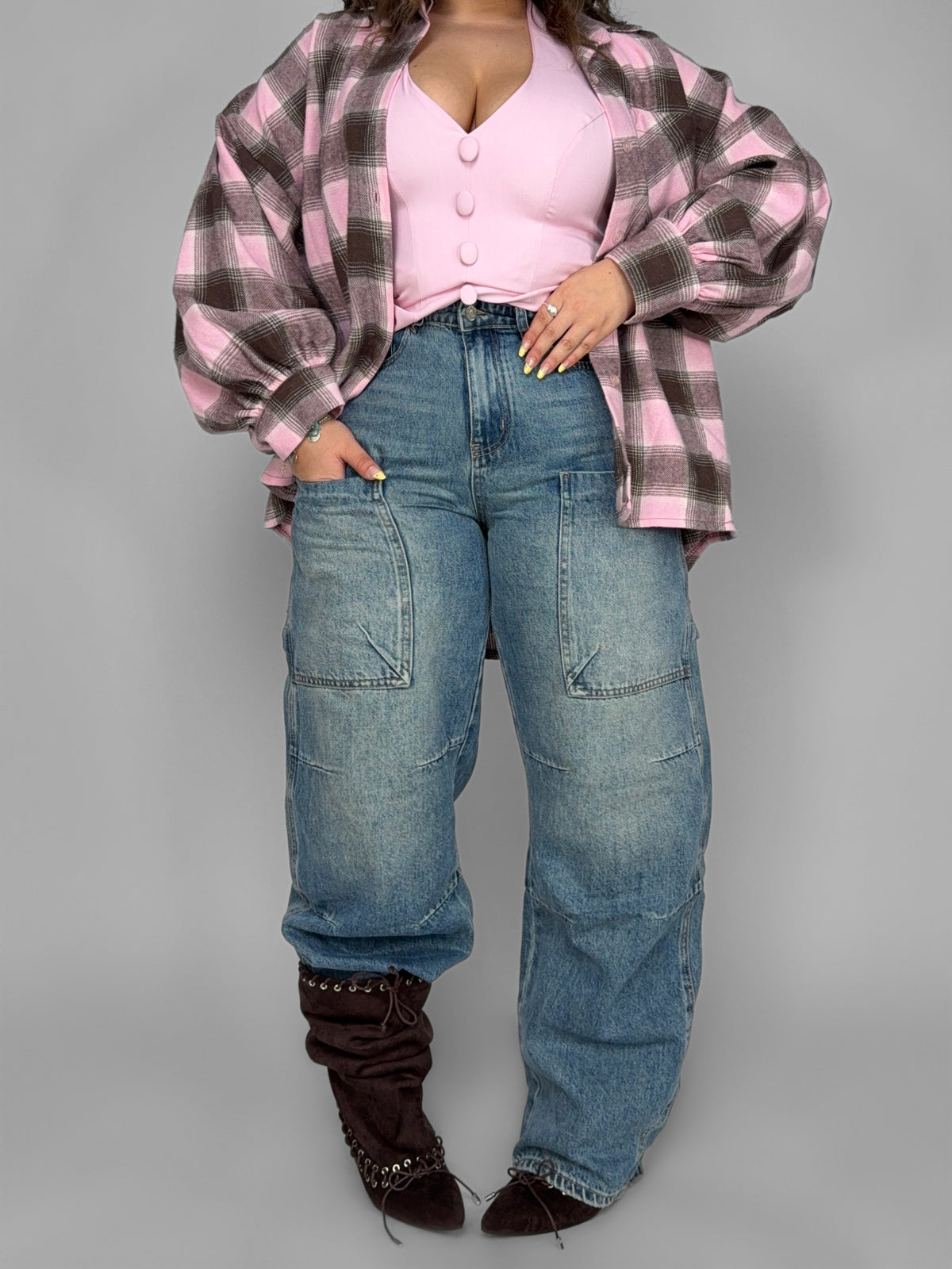 CURVY FIT - Jeans Wide Pocket