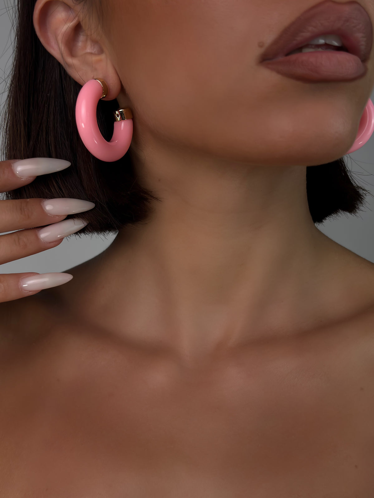 Hoop Earrings - Pink