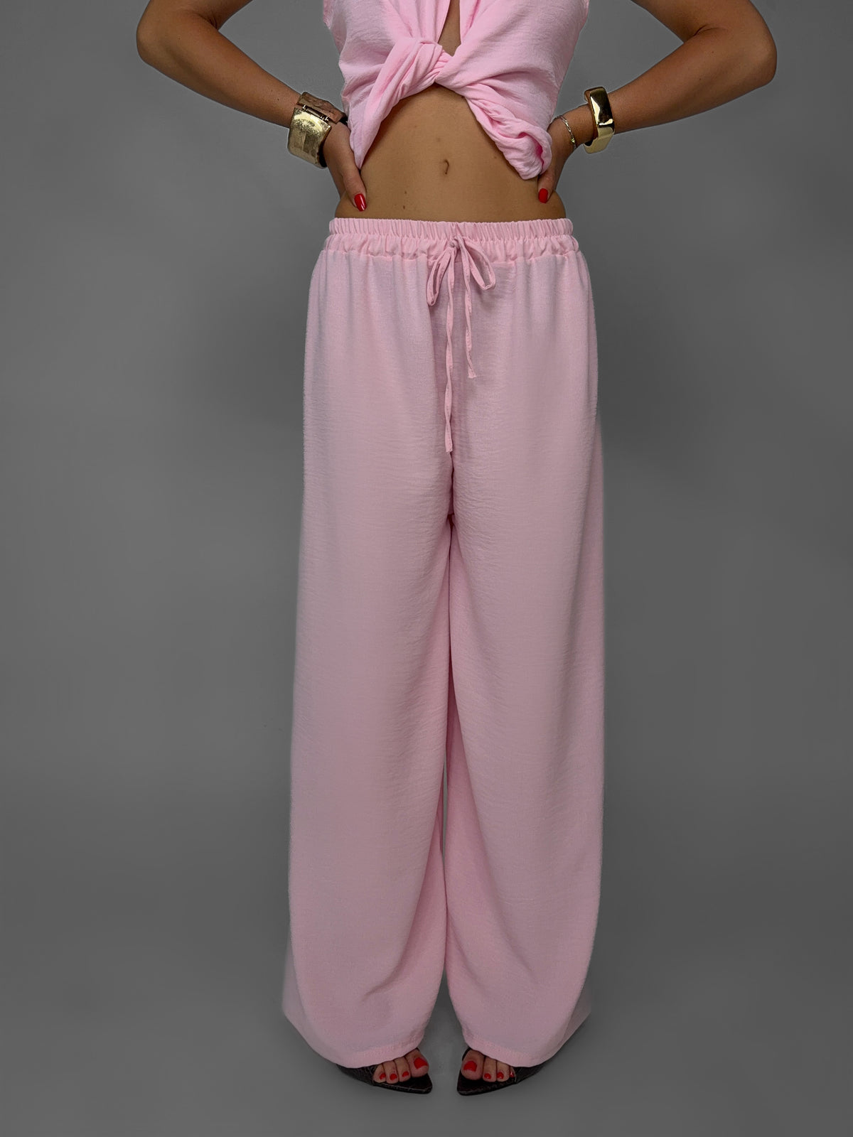 Pantalone Refined Line-Pink