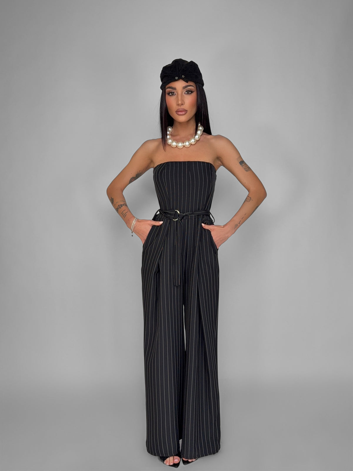 Tuta Striped-Black