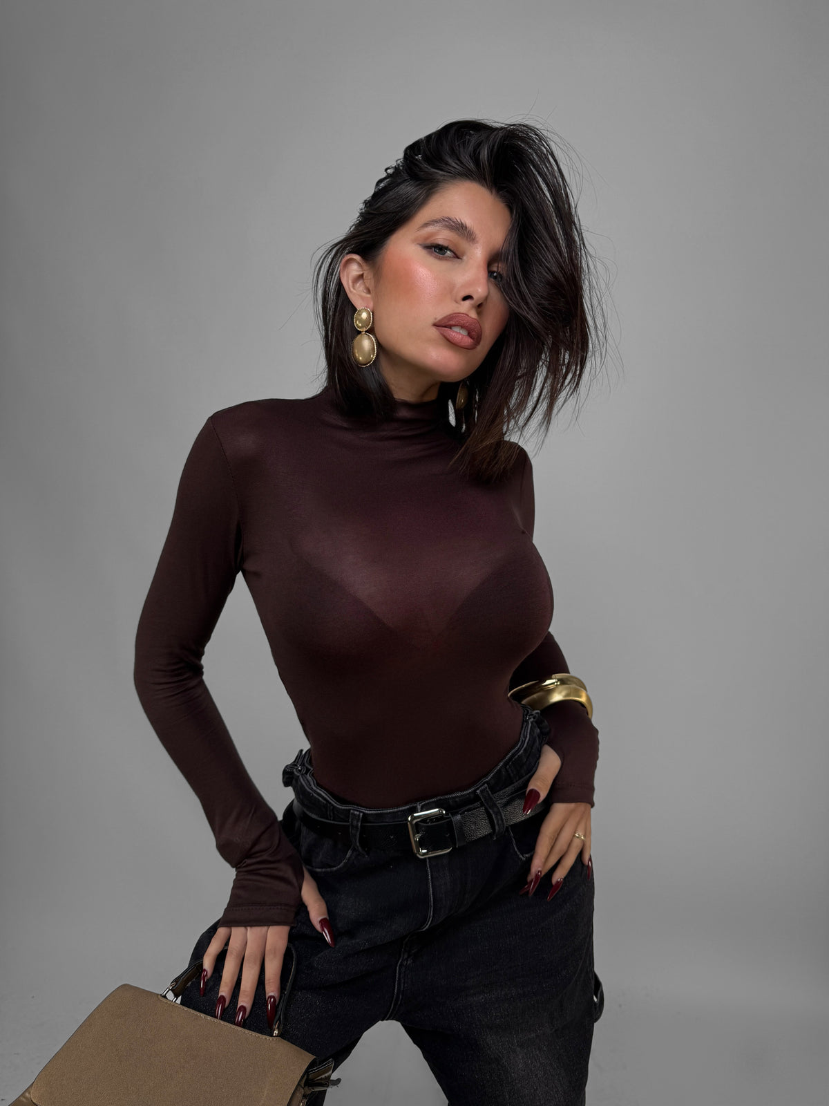 T-shirt The best - Brown