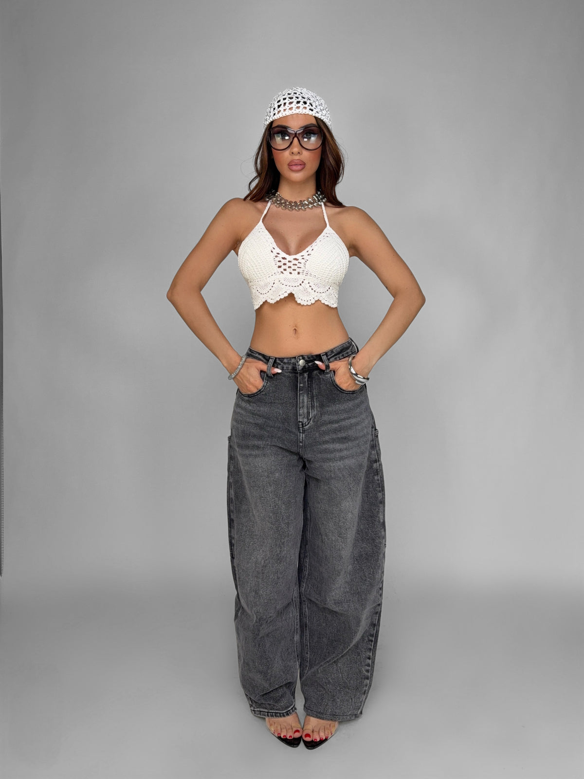 Total Look White Crochet