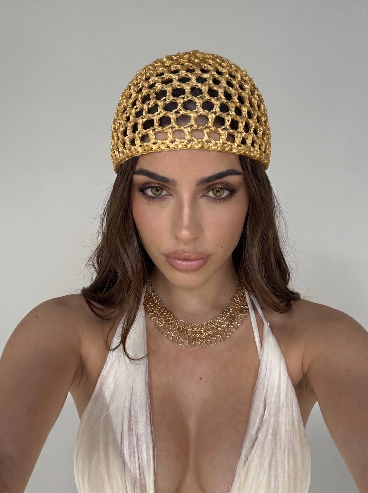 Cappello Crochet-Light Brown