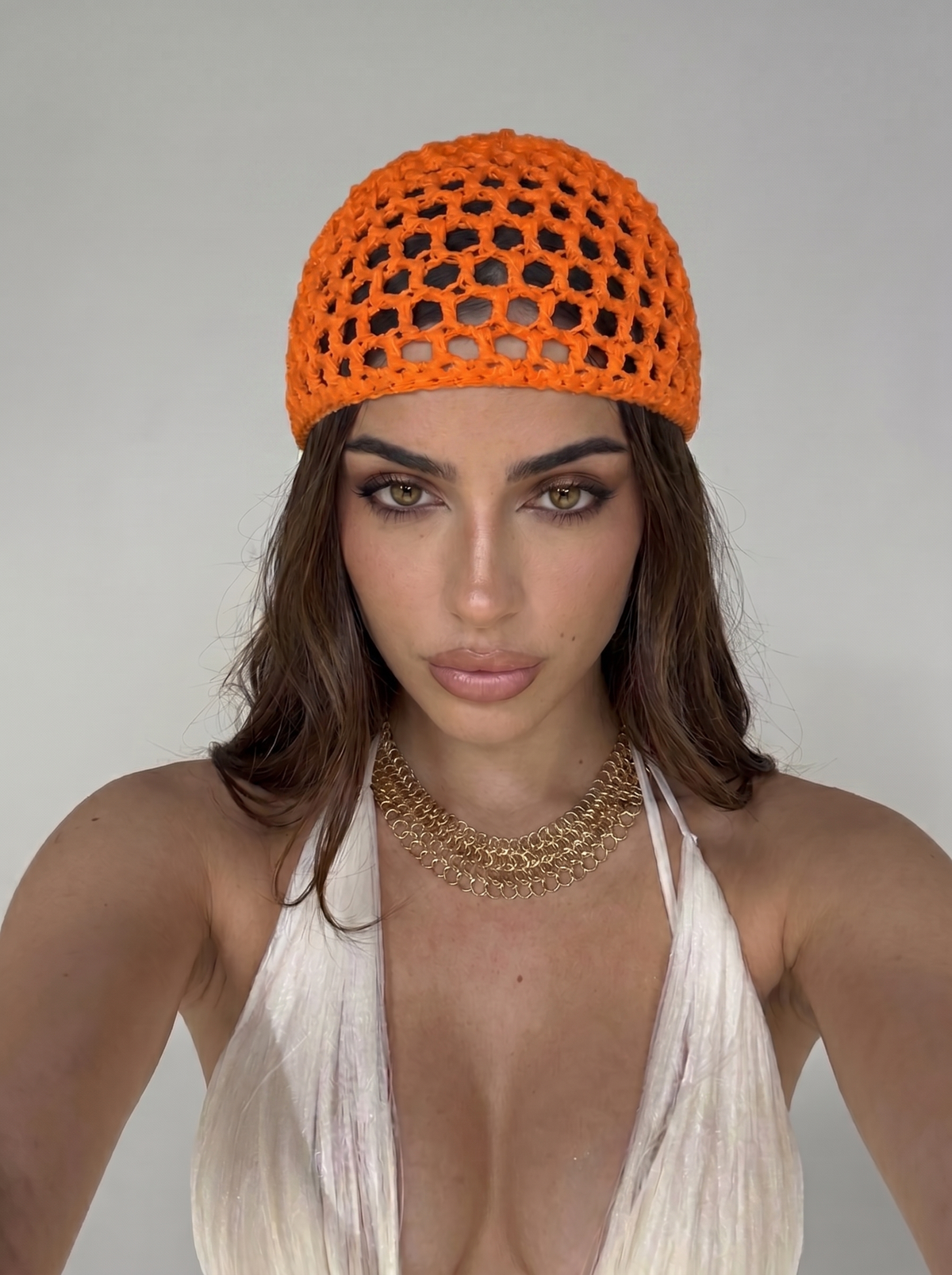 Cappello Crochet-Orange