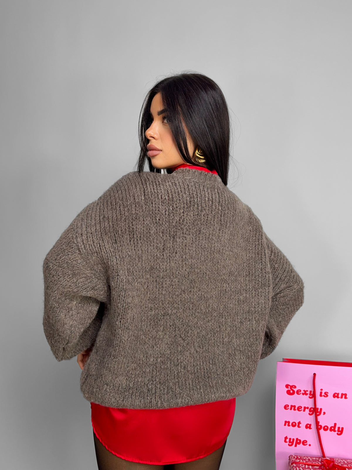 Maglione Hoddie Balloon-Tortora
