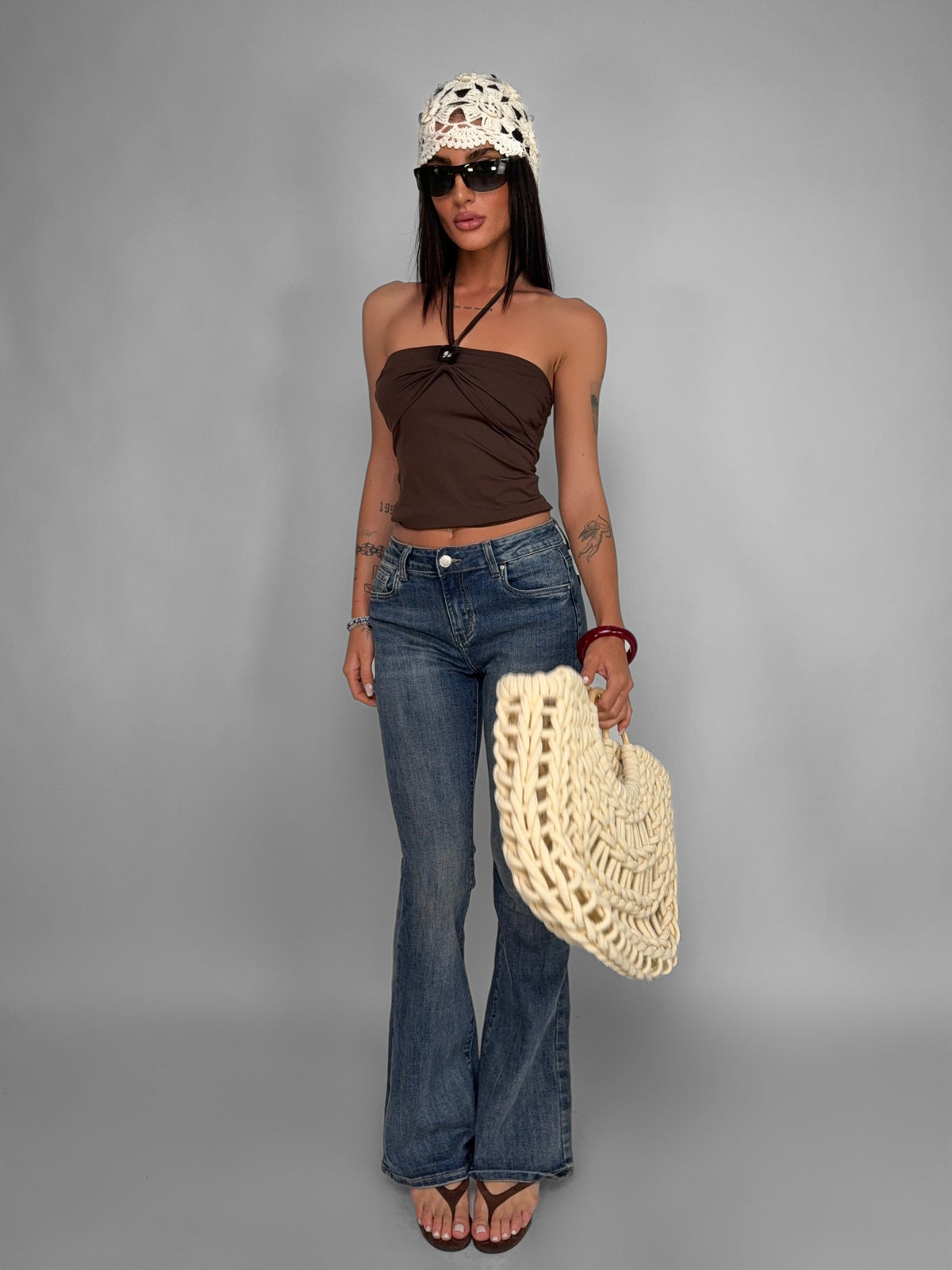 Total Look Scarf Brown