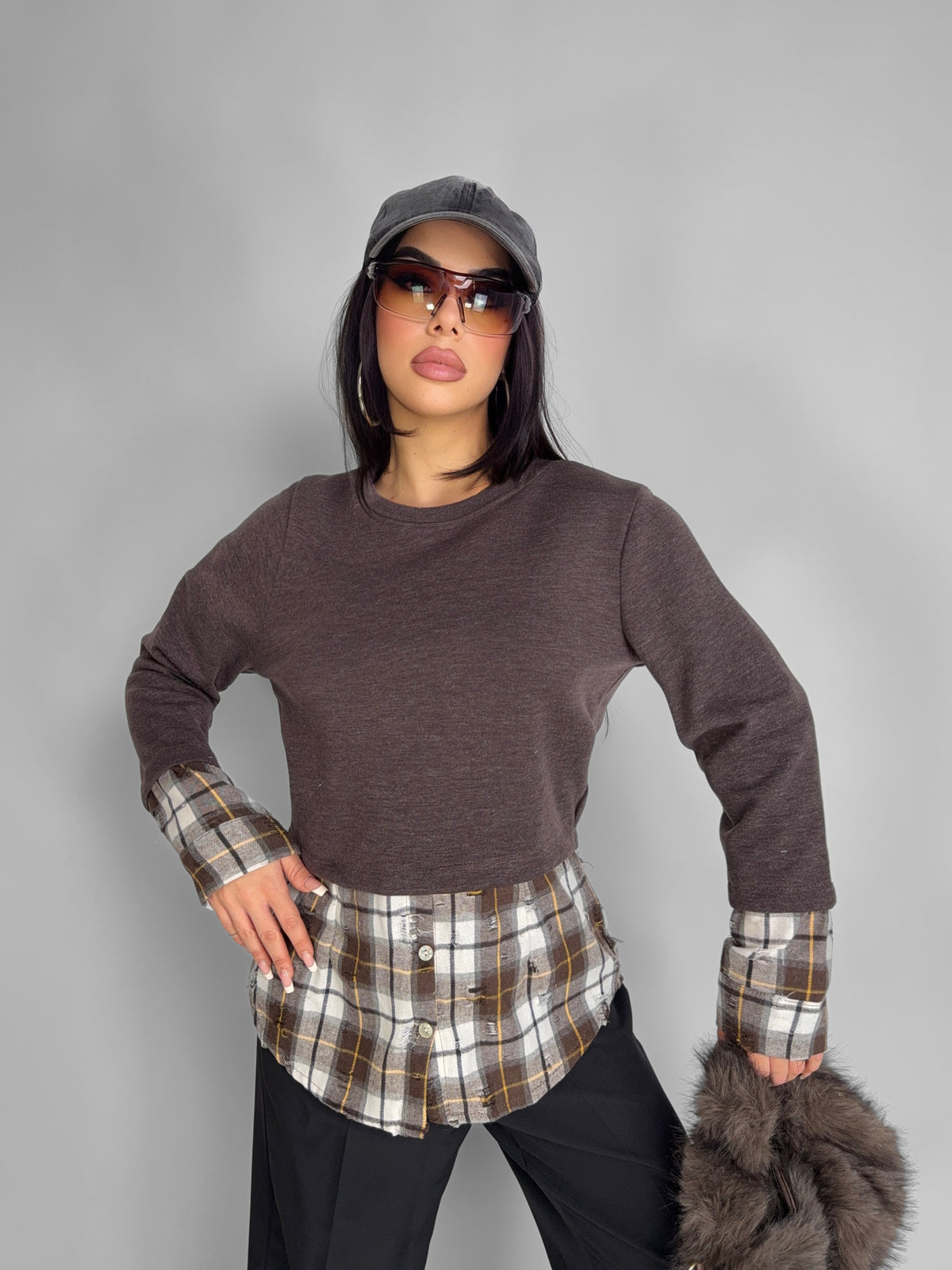 Opal Glow-Brown Sweatshirt