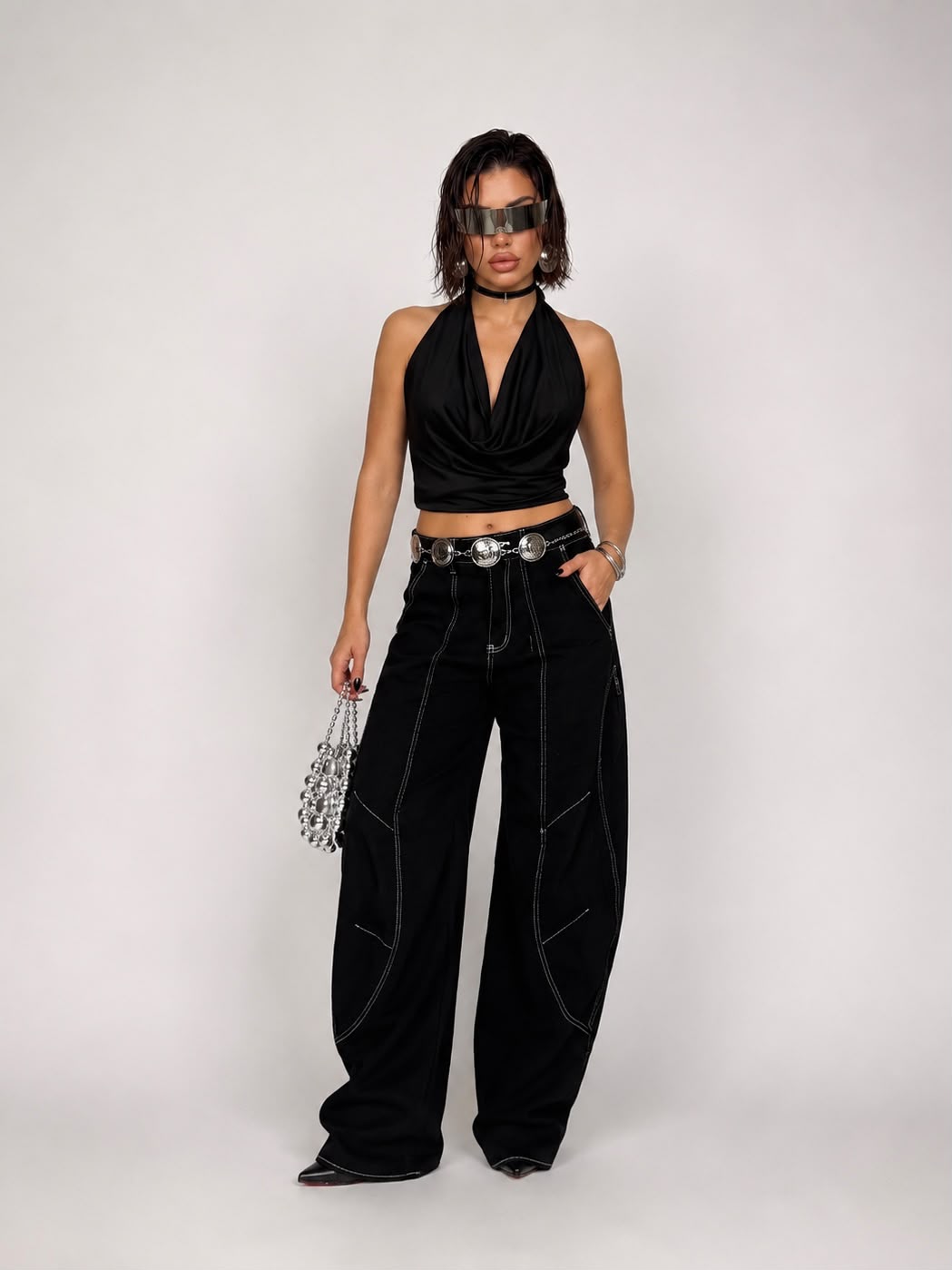Contrast Denim Jeans