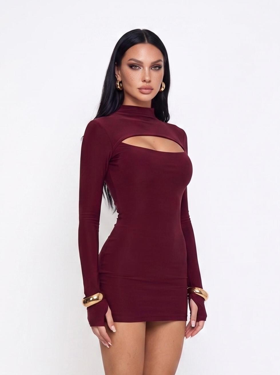 Perfect Edit Dress-Cherry-red