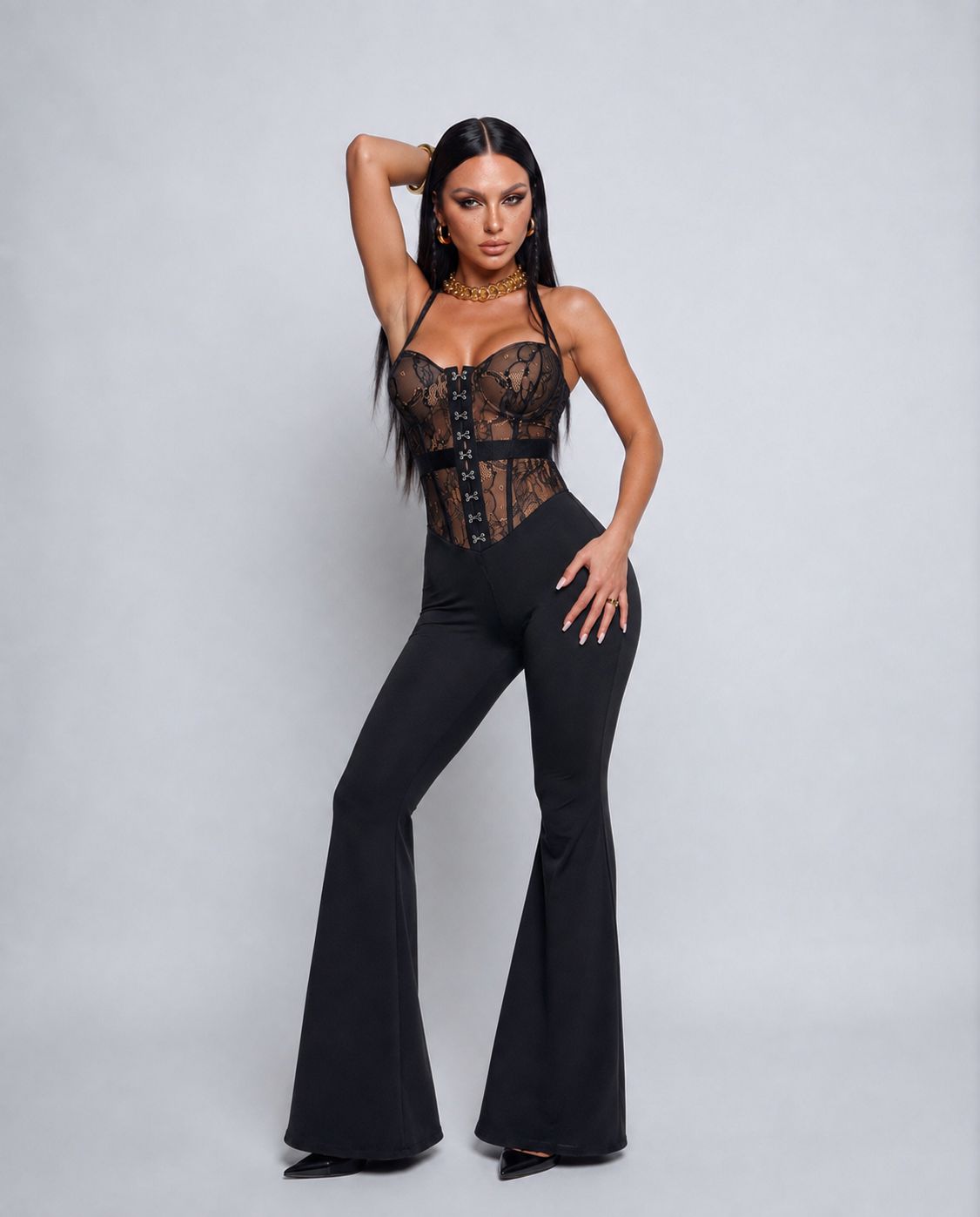 Tuta Nude Lace