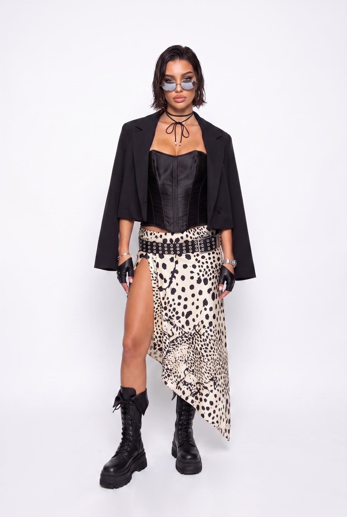 Giacca Clean Crop-Black