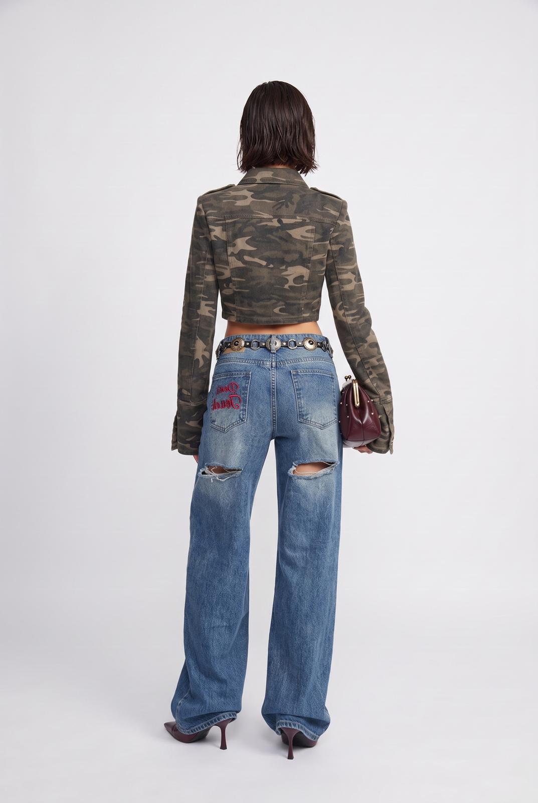 Giacca Denim Crown-Military