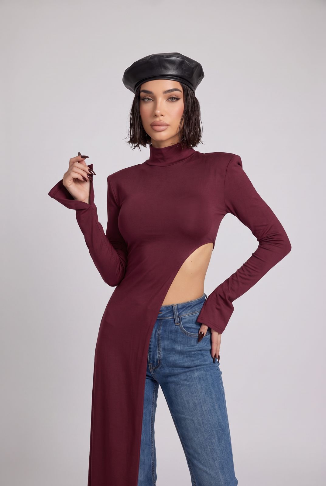 Maglia Asymmetrical - Cherry Red