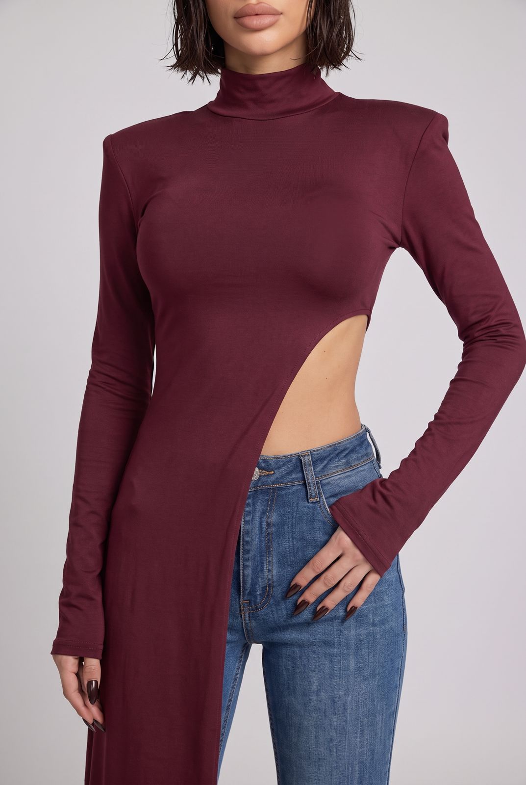 Maglia Asymmetrical - Cherry Red