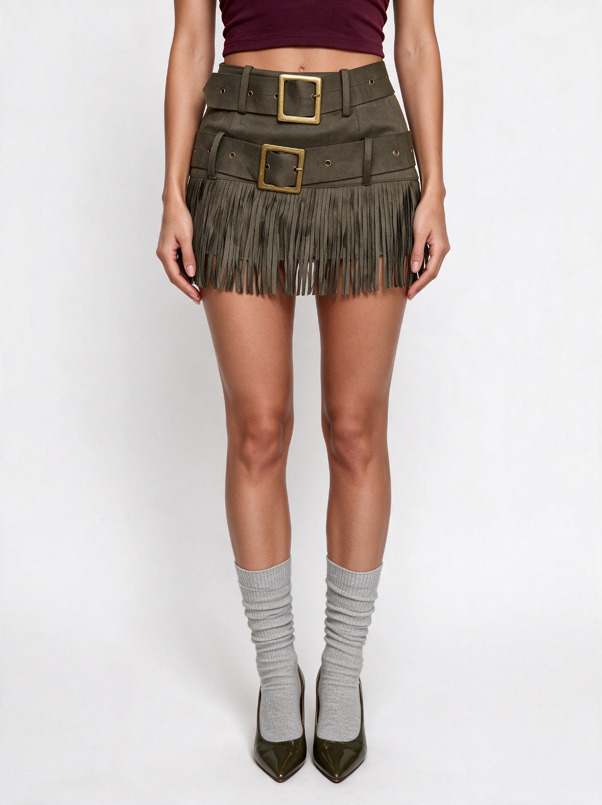 Gonna Grace Fringe-Khaki