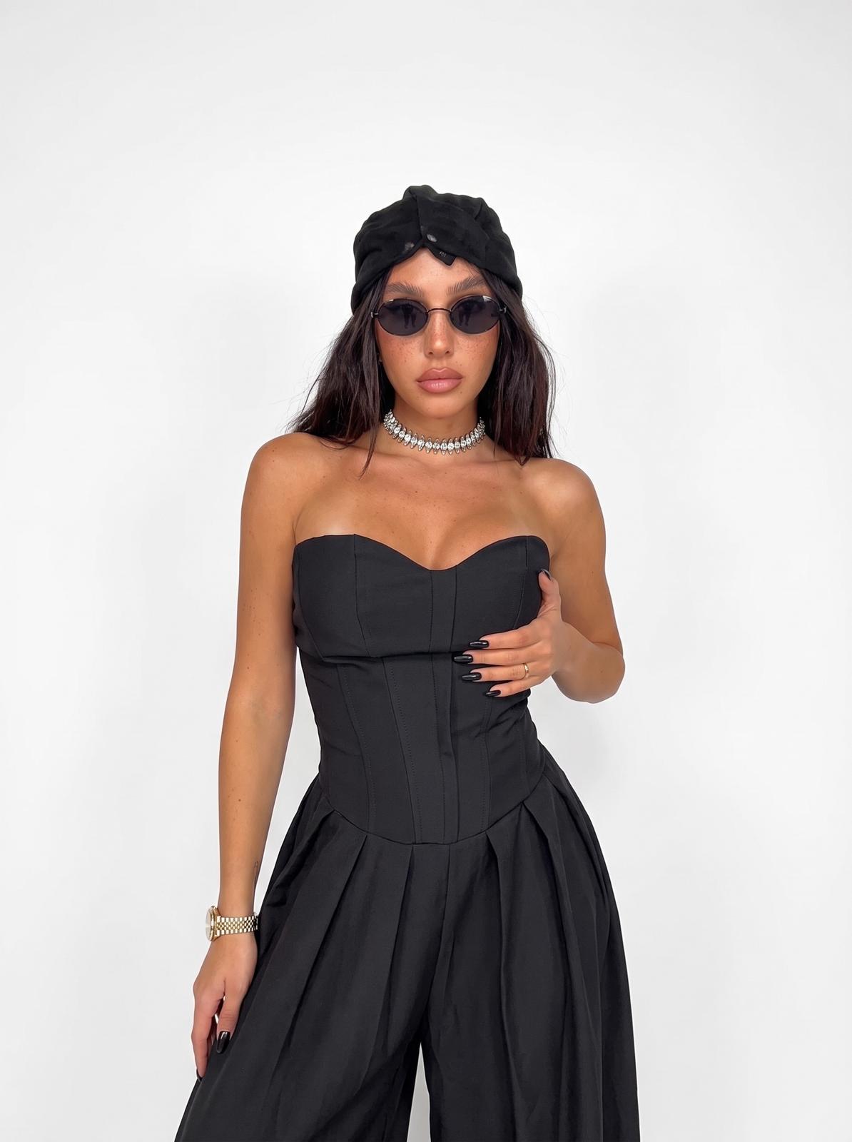 Tuta Strapless-Black