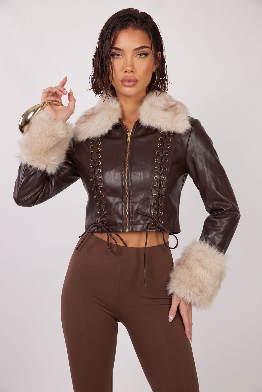Bomber Leather Rebel-Brown