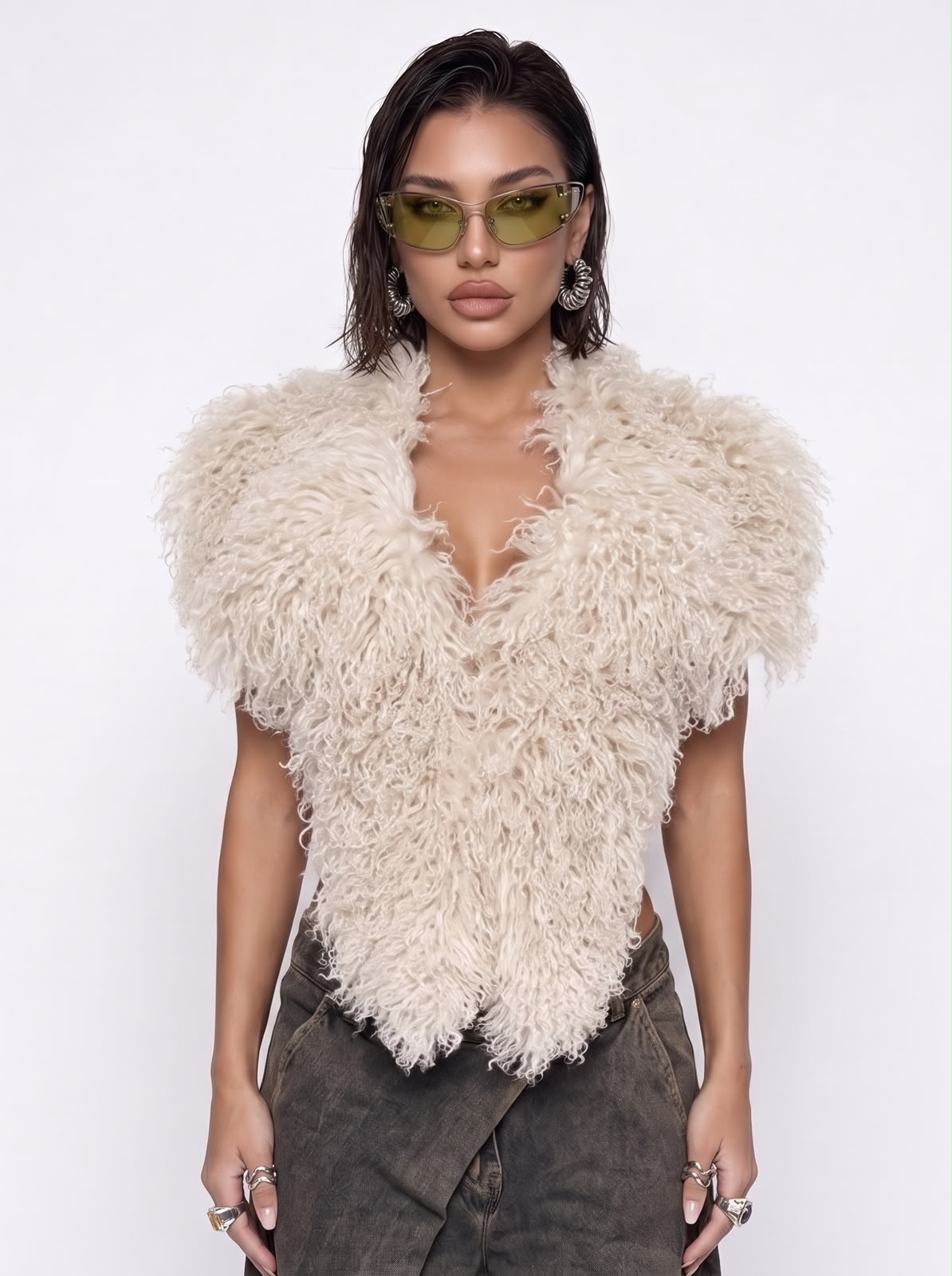 Top Extra Fur-Beige