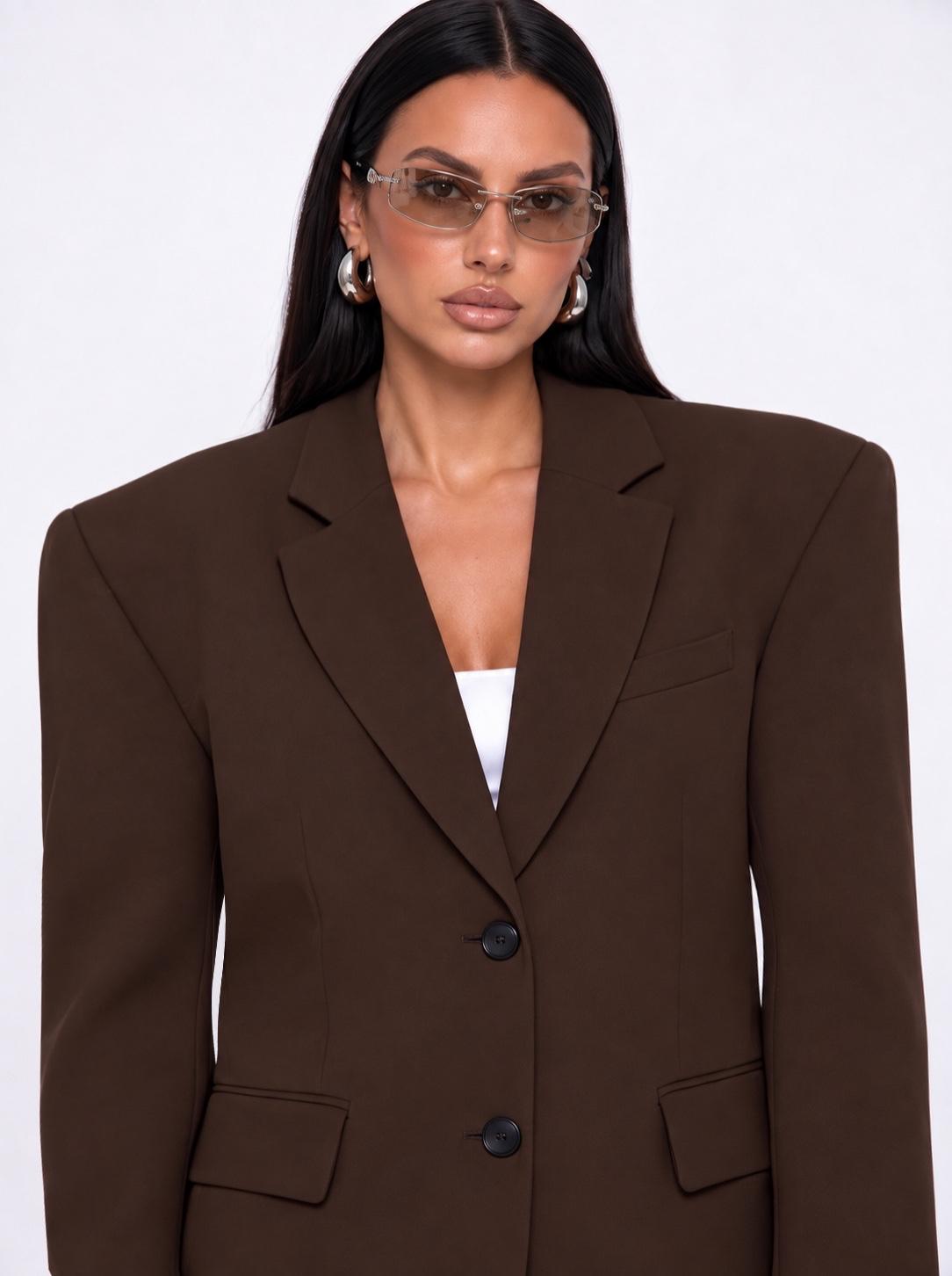 Blazer Oversized Ego - Marrón