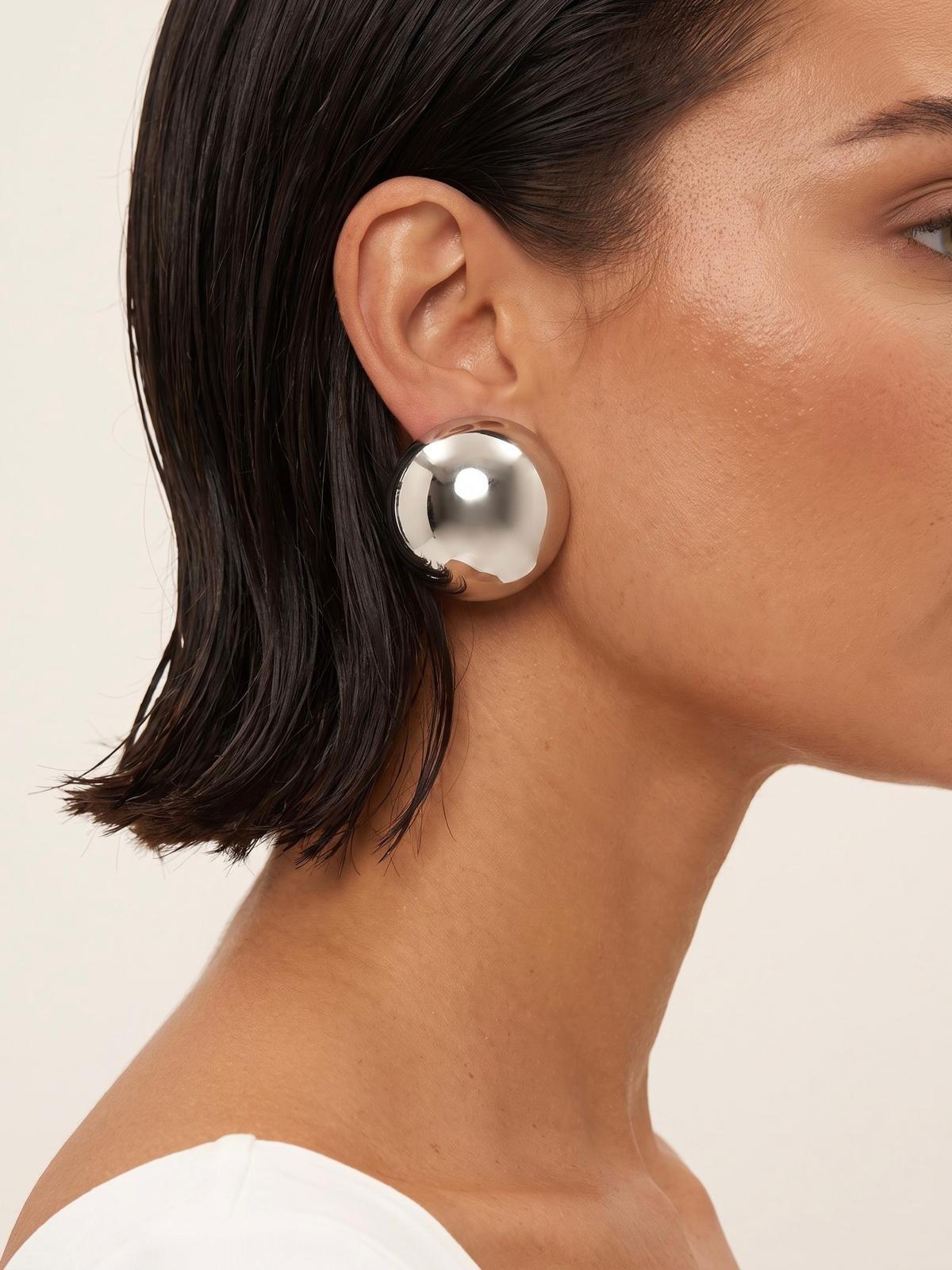 Orecchini Bare Circle-Silver
