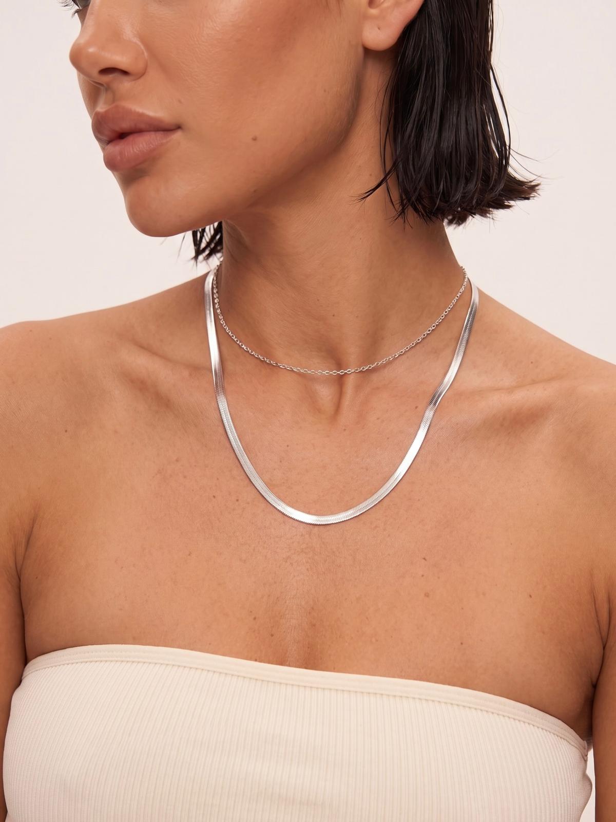Collana Double Glow-Silver