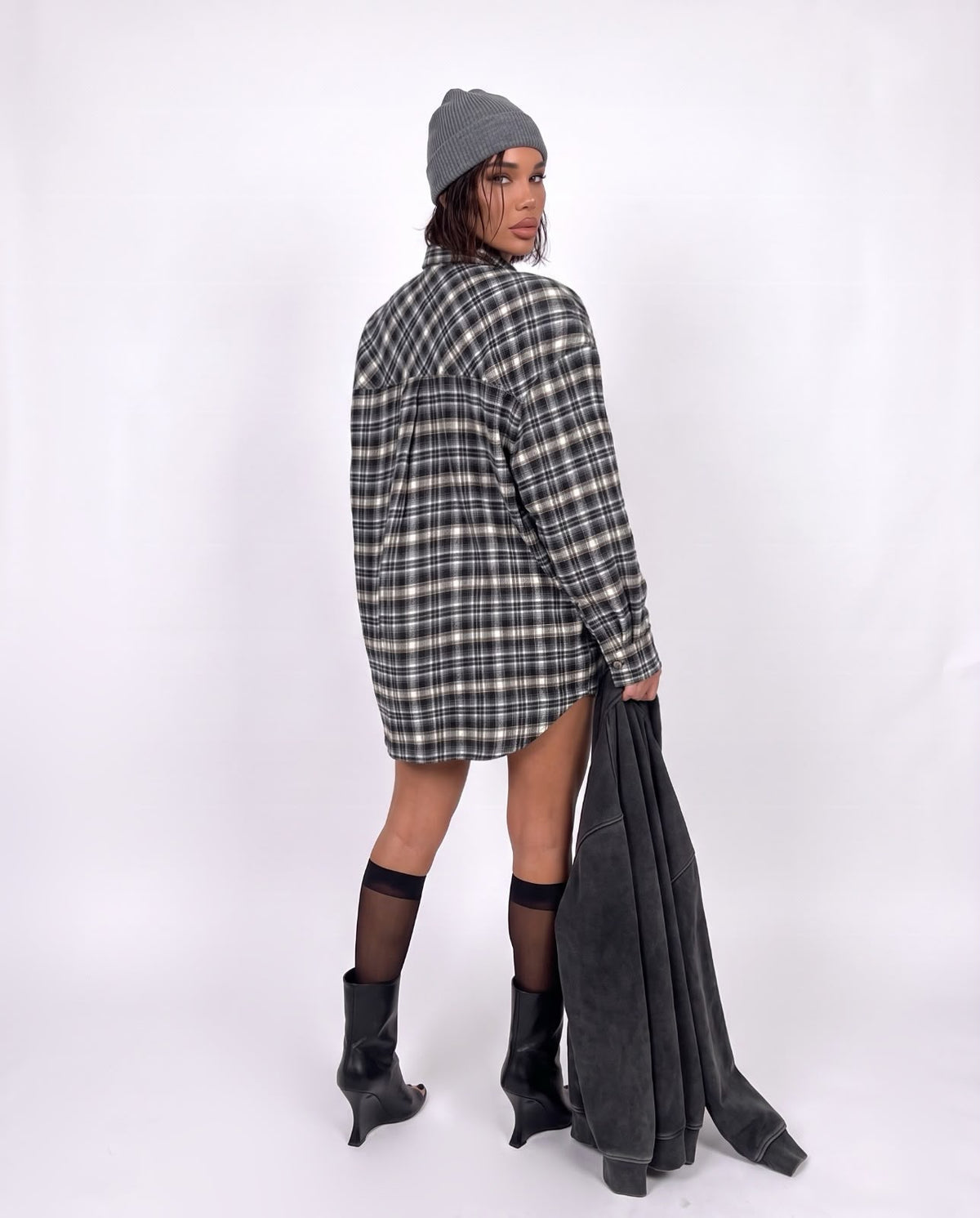 Camisa de cuadros estilo country - Negro