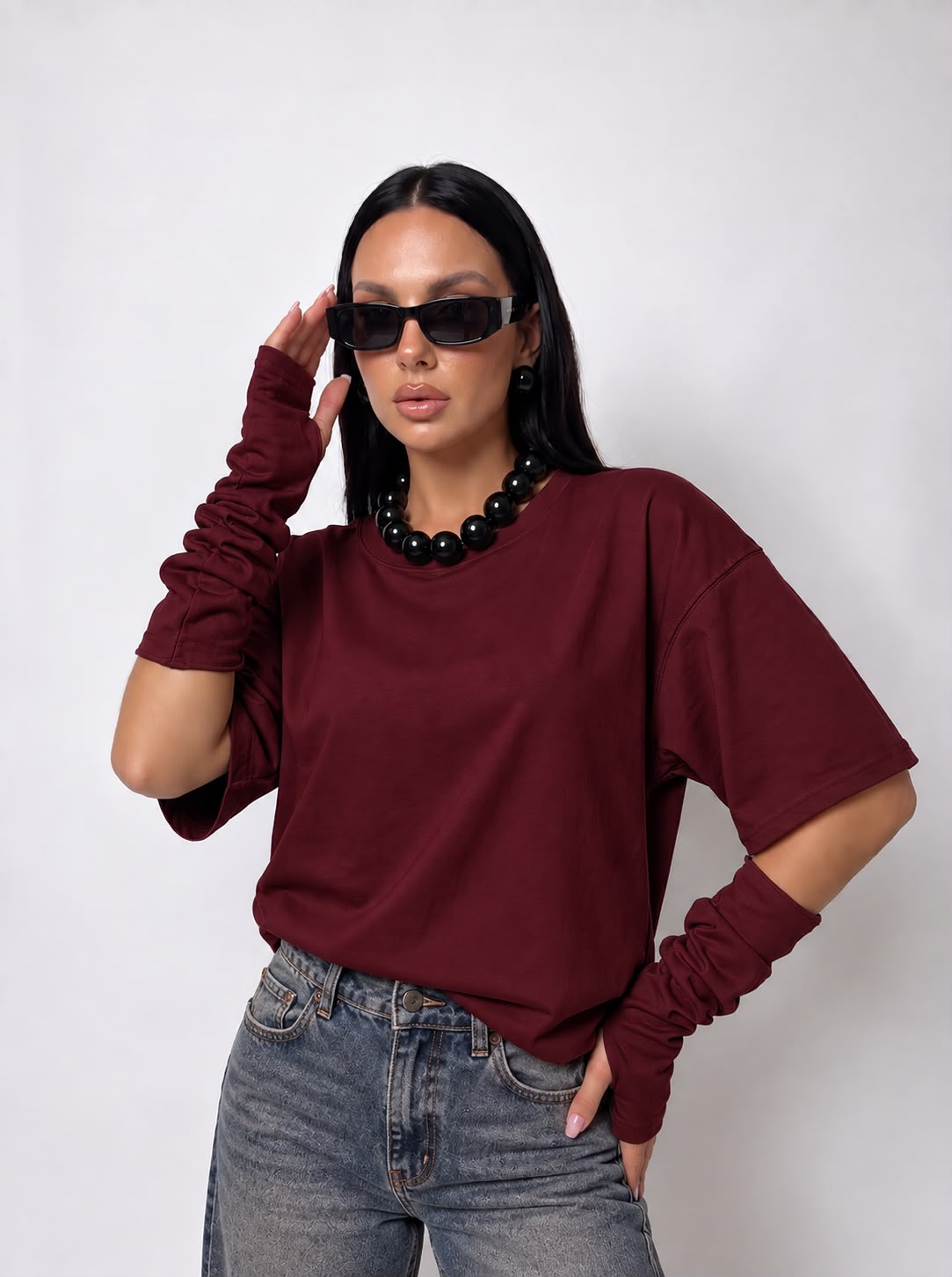 T-Shirt Shoulder On - Cherry Red