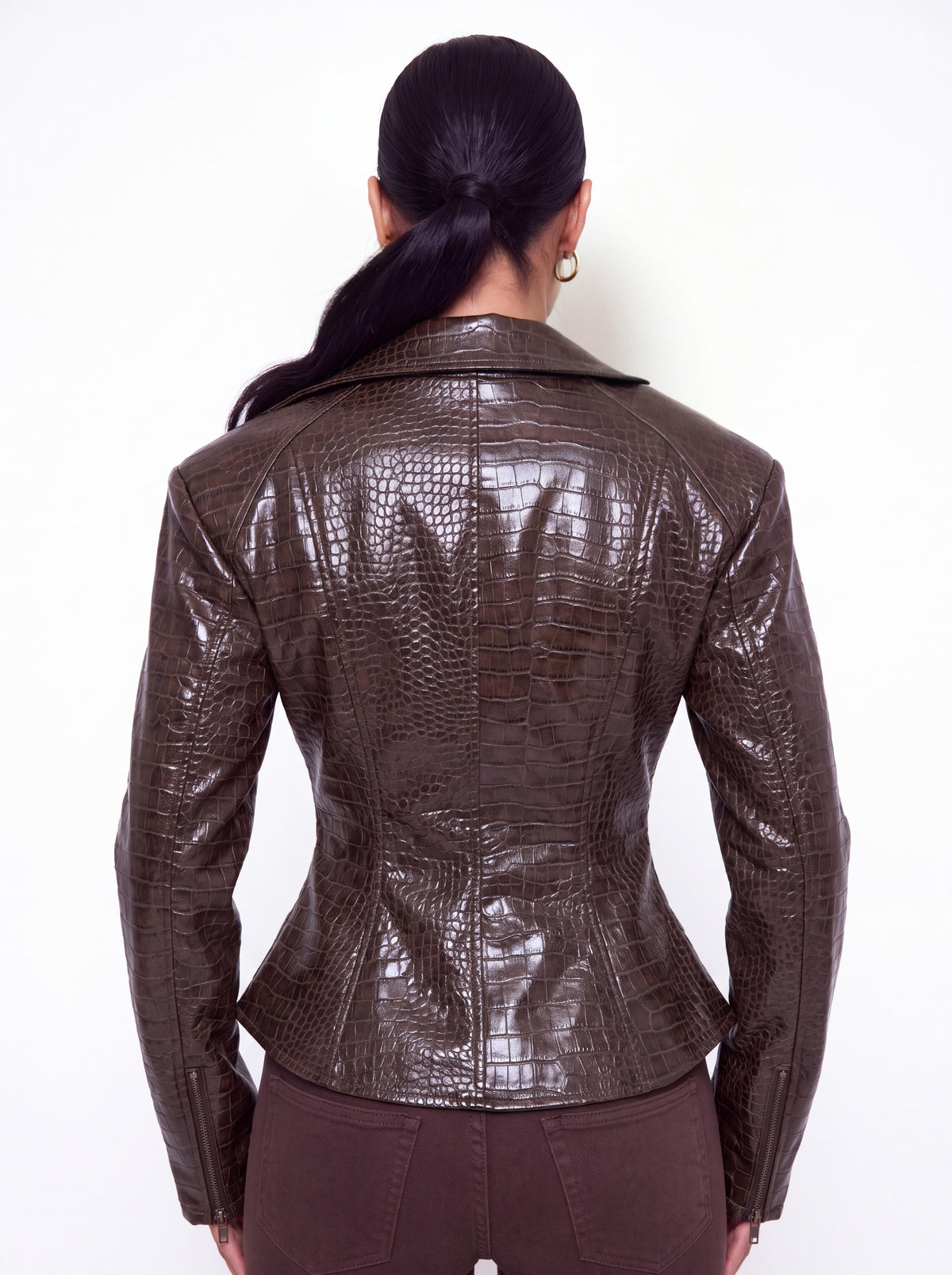 Giacca Brown Croco
