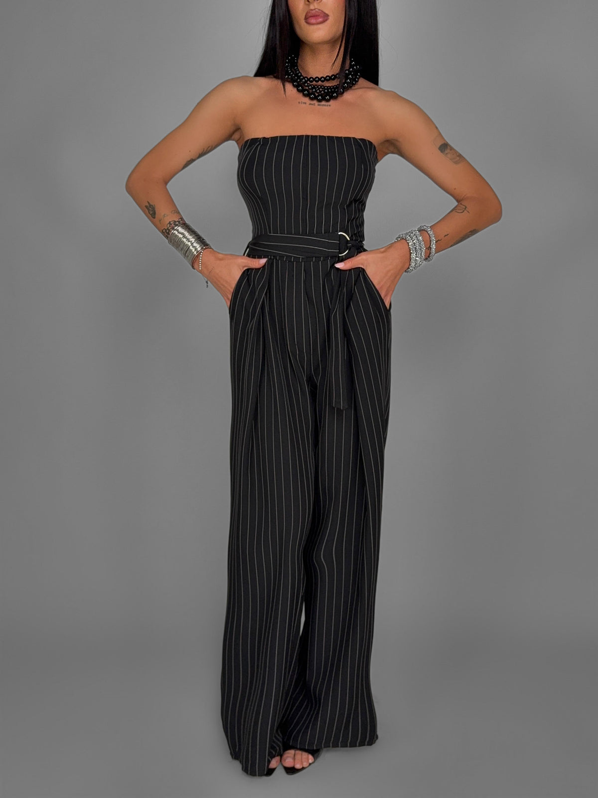 Tuta Striped-Black